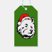 West Highland Terrier Dog met kerstkerstkerstkerst Cadeaulabel (Achterkant)