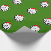 West Highland Terrier Dog met kerstkerstkerstkerst Cadeaupapier (Hoek)