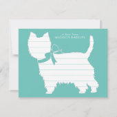 West Highland Terrier Dog Puppy Westie Bedankkaart (Voorkant)
