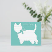 West Highland Terrier Dog Puppy Westie Bedankkaart (Staand voorkant)