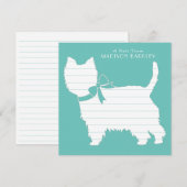 West Highland Terrier Dog Puppy Westie Bedankkaart (Voorkant / Achterkant)