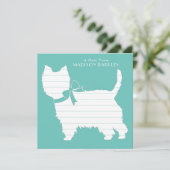 West Highland Terrier Dog Puppy Westie Bedankkaart (Staand voorkant)