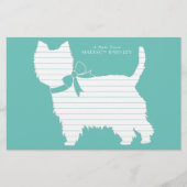 West Highland Terrier Dog Puppy Westie Briefpapier (Voorkant)