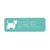 West Highland Terrier Dog Puppy Westie Etiket (Voorkant)
