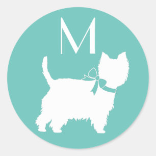 West Highland Terrier Dog Puppy Westie Ronde Sticker