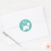 West Highland Terrier Dog Puppy Westie Ronde Sticker (Envelop)
