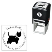 West Highland Terrier Dog Puppy Westie Zelfinktende Stempel (In situ)