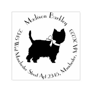 West Highland Terrier Dog Puppy Westie Zelfinktende Stempel