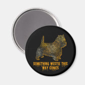 West Highland Terrier Dog Silhouette Fun Halloween Magneet (Voorkant / Achterkant)
