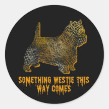 West Highland Terrier Dog Silhouette Fun Halloween
