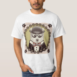 West Highland Terrier draagt een glazen t-shirt