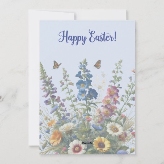 West Highland Terrier en Bunnie Paaskaart Feestdagenkaart (Achterkant)