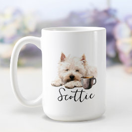 West Highland Terrier en koffiehond met houding Koffiemok