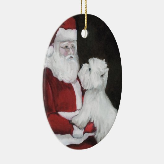 West Highland Terrier en Santa Claus Art Ornament (Rechts)