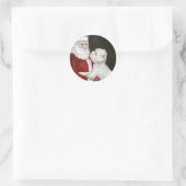 West Highland Terrier en Santa Dog Art Stickers (Tas)