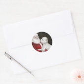 West Highland Terrier en Santa Dog Art Stickers (Envelop)