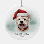 West Highland Terrier gepersonaliseerde eerste ker Keramisch Ornament (Achterkant)