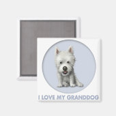 West Highland Terrier Granddog Magneet (Voorkant / Achterkant)