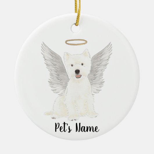 West Highland Terrier Herdenkingsmonument Keramisch Ornament (Voorkant)