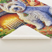 West Highland Terrier Holiday Sherpa Blanket Deken (3/4)
