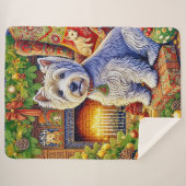 West Highland Terrier Holiday Sherpa Blanket Deken (Voorkant (horizontaal))