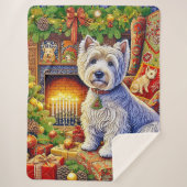 West Highland Terrier Holiday  Sherpa Blanket Sherpa Deken (Voorkant)