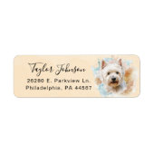 West Highland Terrier-hond retouradres Etiket (Voorkant)