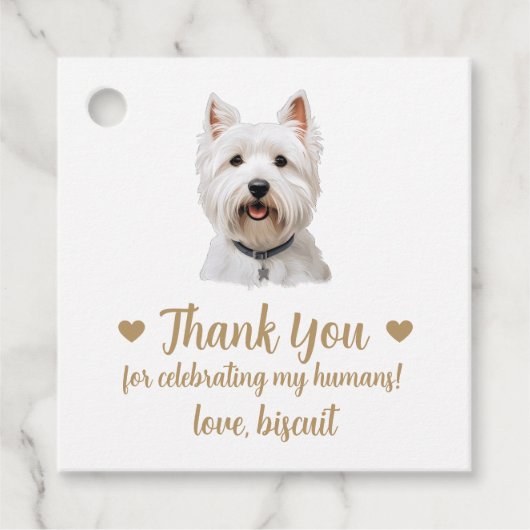 West Highland Terrier Hond Wedding Favoriete Label (Voorkant)