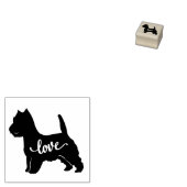 West Highland Terrier Hondenras Love Rubberstempel (Gestempeld)