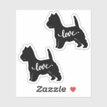 West Highland Terrier Hondenras Love x2 Vinyl