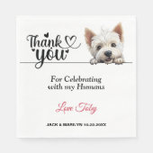 West Highland Terrier Huwelijks Servetten met Foto (Voorkant)