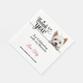 West Highland Terrier Huwelijks Servetten met Foto (Hoek)
