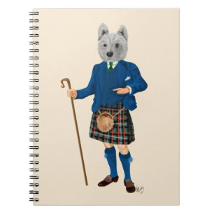 West Highland Terrier in Kilt 2 Notitieboek