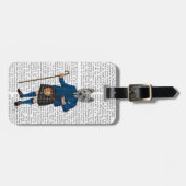 West Highland Terrier in Kilt 3 Bagagelabel (Voorkant horizontaal)