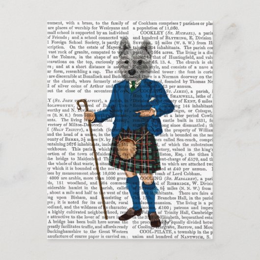 West Highland Terrier in Kilt 3 Briefkaart (Voorkant)