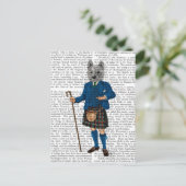 West Highland Terrier in Kilt 3 Briefkaart (Staand voorkant)