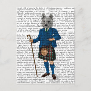 West Highland Terrier in Kilt 3 Briefkaart