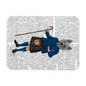 West Highland Terrier in Kilt 3 Magneet (Horizontaal)