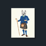 West Highland Terrier in Kilt Canvas Afdruk<br><div class="desc">Gezelschapsdieren</div>