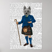 West Highland Terrier in Kilt Poster (Voorkant)