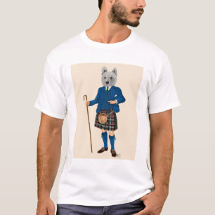West Highland Terrier in Kilt T-shirt
