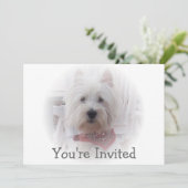 West Highland Terrier Invitation Kaart (Staand voorkant)