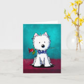 West Highland Terrier Kaart (Gele Bloem)