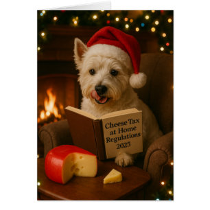 West Highland Terrier 'Kaasbelasting' kerstkaart