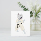 West Highland Terrier KARATE ! Briefkaart (Staand voorkant)