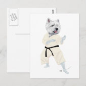 West Highland Terrier KARATE ! Briefkaart (Voorkant / Achterkant)