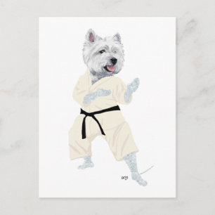 West Highland Terrier KARATE ! Briefkaart