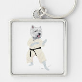 West Highland Terrier KARATE Sleutelhanger (Voorkant)