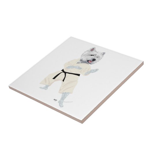 West Highland Terrier KARATE Tegeltje (Zijkant)