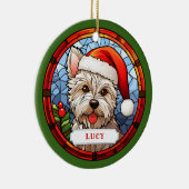 West Highland Terrier keramische cirkel Ornament (Rechts)